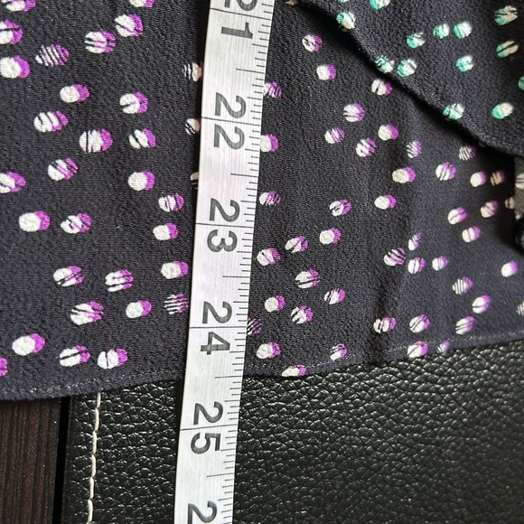 PARKER Vonnie Combo Top Confetti Multi Blouse Black Keyhole Back Sample NEW - Picture 11 of 11